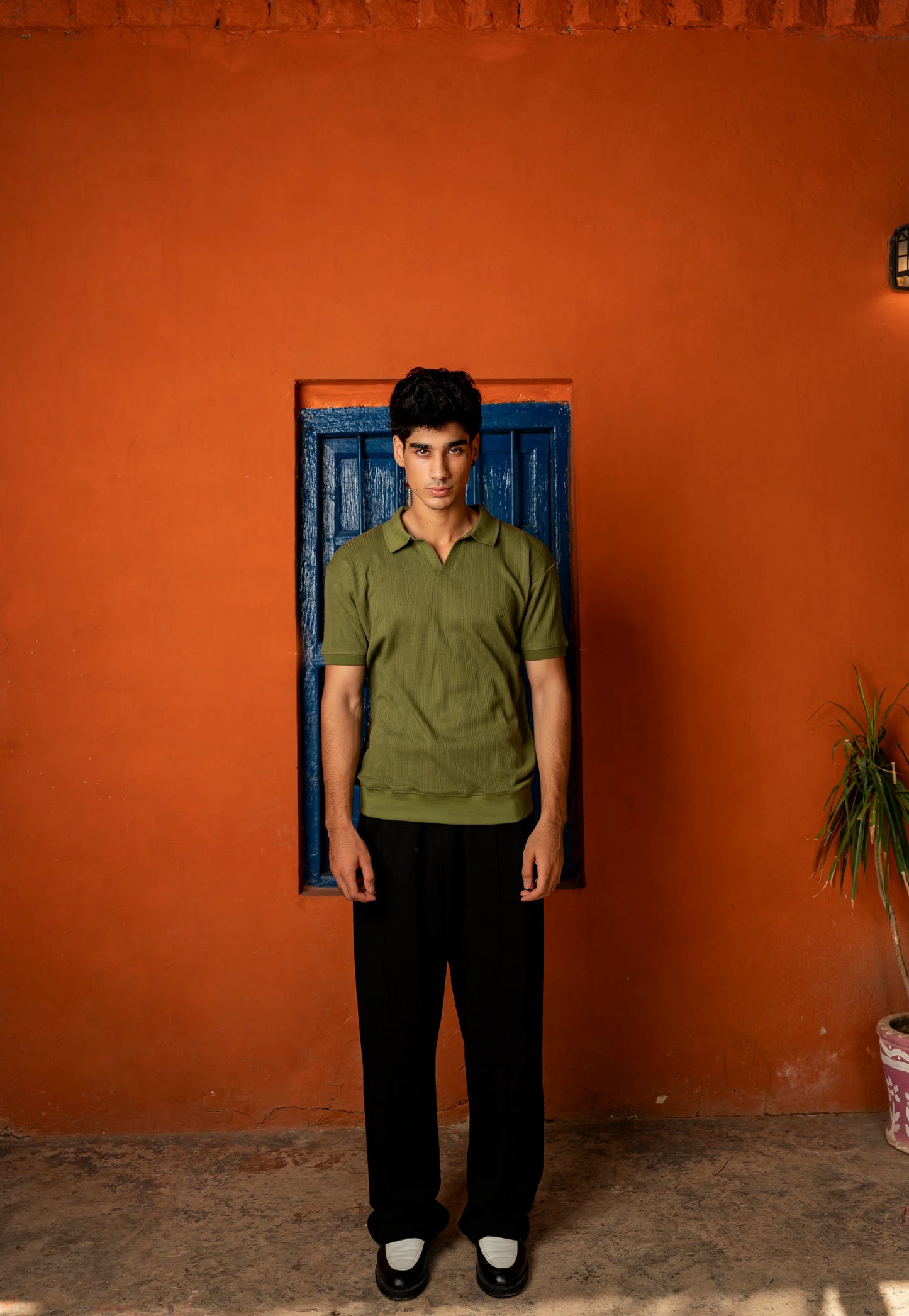 Olive Green Drop Needle Polo